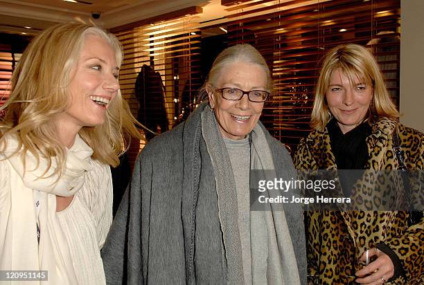 Joely Richardson, Vanessa Redgrave and Jemma Redgrave at the Ballantyne Charity Party in benefit of the Helen Bamber Foundation held at the...