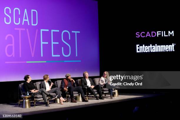 Michael Imperioli, Arielle Kebbel, Russell Hornsby, and Barry O’Brien attend SCAD aTVfest 2020 - "Lincoln Rhyme: Hunt For The Bone Collector" Press...