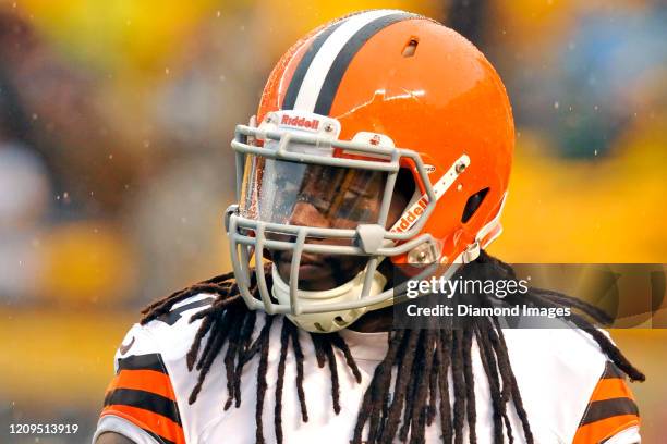 Tight end MarQueis Gray of the Cleveland Browns on the field prior to a game against the Pittsburgh Steelers on December 29, 2013 at Heinz Field in...