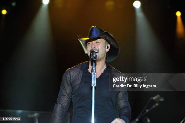 Country artist Tim McGraw performs in Concert at the San Manuel Indian Bingo and Casino on November 19, 2009 in Los Angeles, California.