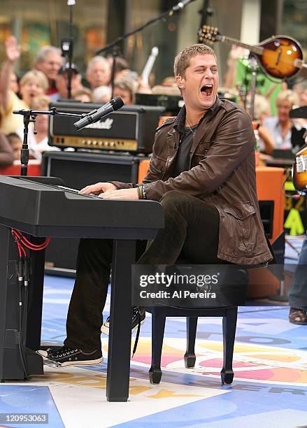 Singer Rob Thomas and Matchbox 20 perform on NBC's "The Today Show" at Dean & Deluca Plaza, Rockerfeller Center, New York.