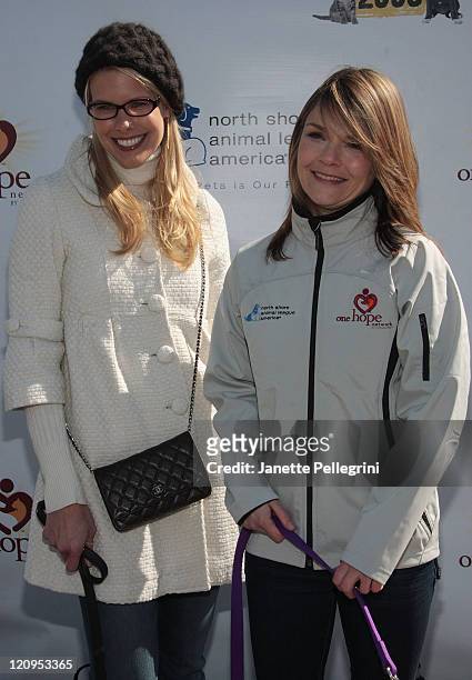 North Shore Animal League Spokesperson Beth Ostrosky Stern and Actress Kathryn Erbe attends the 9th annual Tour for Life send-off at the North Shore...
