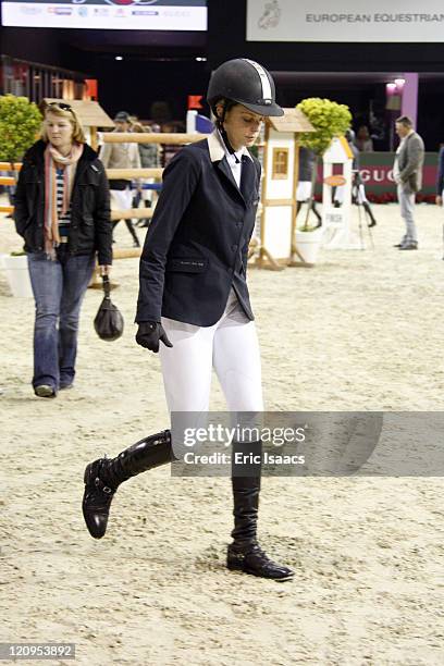 Athina Onassis de Miranda rides and competes during the Gucci Masters Competition at Paris Nord Villepinte on December 11, 2009 in Paris, France.