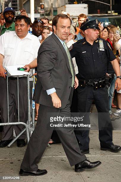 Scott McClellan visits "Late Show with David Letterman" on June 11, 2008 at the Ed Sullivan Theatre in New York City.