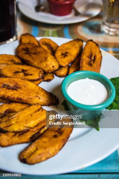 mexican fried bananas - plantain stock pictures, royalty-free photos & images