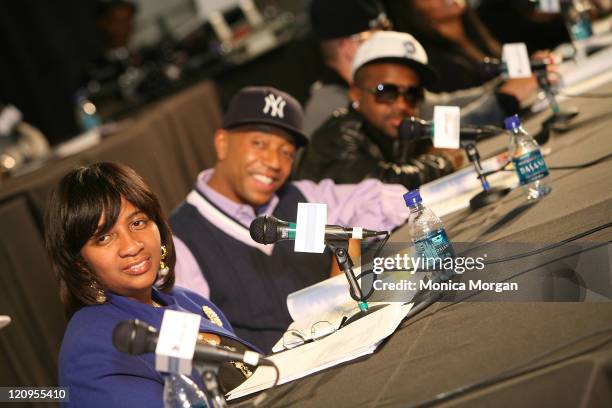Monique Tate, Manager-Diversity Marketing for Chrysler Financial, Hip-Hop Summit Action Network Chairman Russell Simmons and Jermaine Dupri attend...