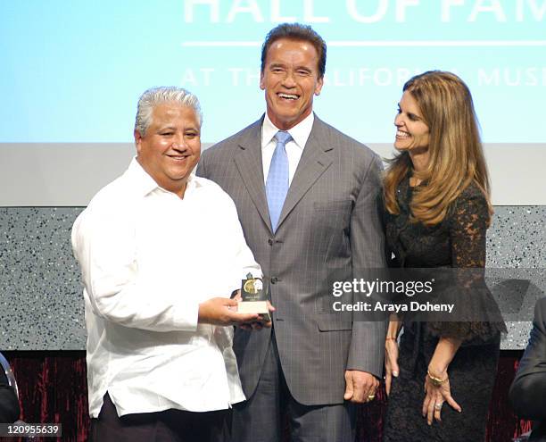 Paul Chavez, Son of Cesar Chavez, Recipient of the First-Ever California Hall of Fame, Governor Arnold Schwarzenegger and First Lady Maria Shriver