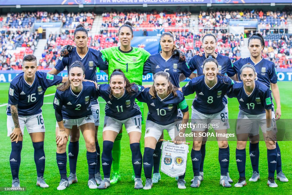 Argentina team lineup during the 2019 FIFA Women's World Cup...