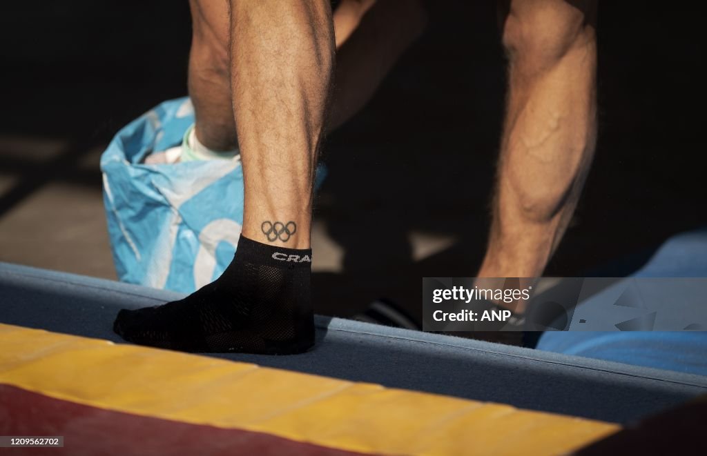 Dutch gymnast Epke Zonderland trains