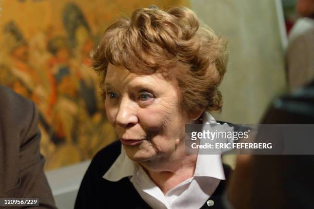 In this photo taken on November 19 Liliane Marchais, widow of former French Communist Party Secretary General Georges Marchais, atttends a homage to...