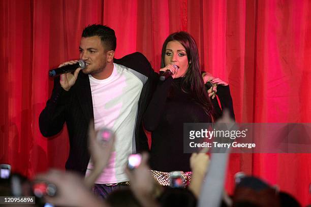 Katie Price and Peter Andre during Katie Price and Peter Andre Perform for Charity at The Flamingo Club - December 2, 2006 at The Flamingo Club in...