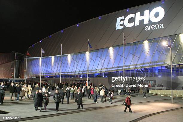 General view of the Liverpool Echo Arena on the River Mersey Waterfront next to the Albert Dock on January 4, 2008 in Liverpool, England.