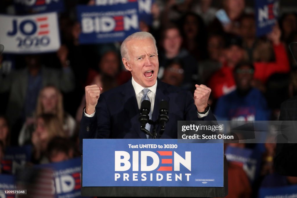 Democratic Presidential Candidate Joe Biden Holds South Carolina Primary Night Event In Columbia