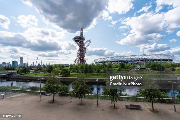 General view outside The London Stadium at Queen Elizabeth Olympic Park , new home of West Ham United,August 20, 2019 in London, England.