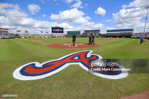 General interior view of CoolToday Park during the Spring Training game between the Detroit Tigers and the Atlanta Braves at CoolToday Park on...