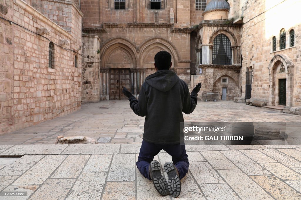 ISRAEL-PALESTINIAN-CHRISTIANS-EASTER-HEALTH-VIRUS