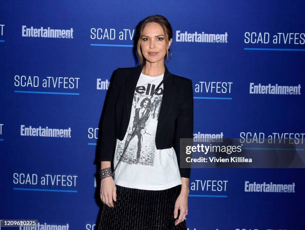 Arielle Kebbel attends the SCAD aTVfest x Entertainment Weekly Party - Elevate At W Atlanta Midtown at Elevate at W Atlanta Midtown on February 29,...