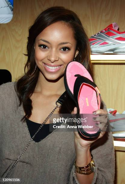Actress Amber Stevens poses at Reebok during the Kari Feinstein Golden Globes Style Lounge at Zune LA on January 15, 2010 in Los Angeles, California.