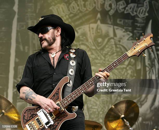 Lemmy of Motorhead during Fields of Rock Festival 2007 in the Netherlands - June 17, 2007 in Biddinghuizen, Netherlands.