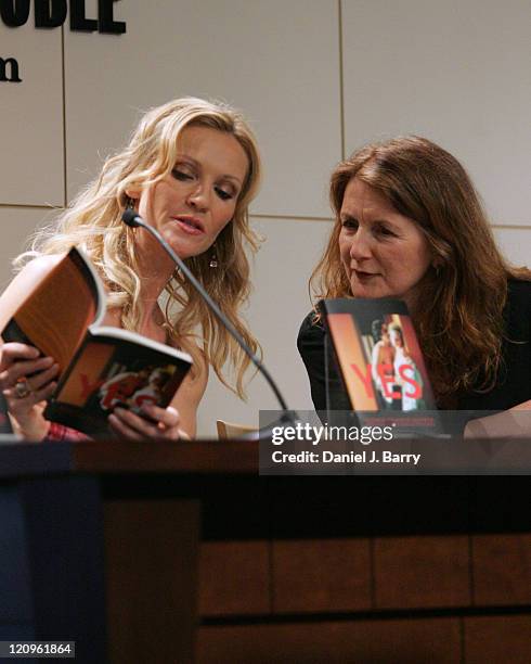 Joan Allen and Sally Potter during Joan Allen & Sally Potter Sign Their Book "Yes" at Barnes & Noble in New York City - June 23, 2005 at Barnes &...