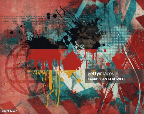 german flag graphic abstract - war art stock pictures, royalty-free photos & images