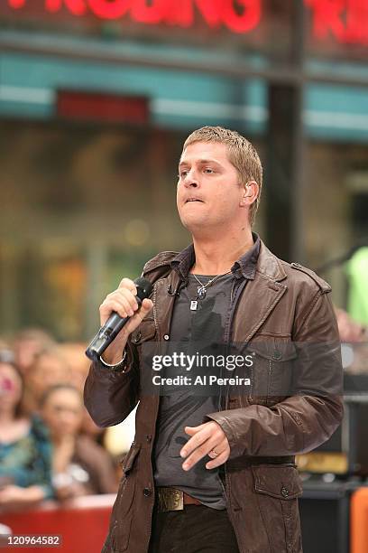 Singer Rob Thomas and Matchbox 20 perform on NBC's "The Today Show" at Dean & Deluca Plaza, Rockerfeller Center, New York.