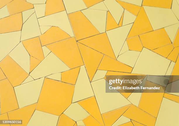 yellow mosaic tiles - ceramic designs stock pictures, royalty-free photos & images