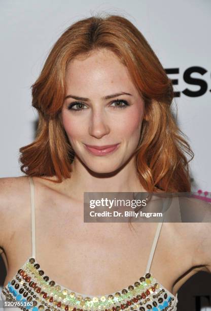 Actress Jaime Ray Newman attends Express Celebrates TXT L8TR Denim Campaign Launch Party at Nobu on July 29, 2009 in West Hollywood, California.