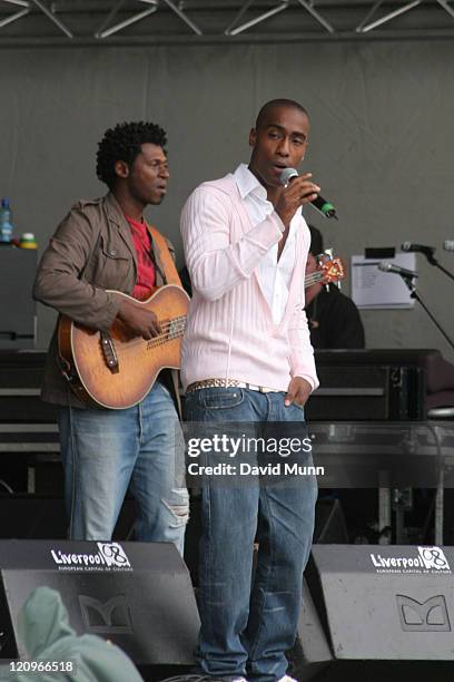 Simon Webbe during Mathew Street Festival 2005 - Day 3 - August 29, 2005 at Liverpool City Centre in Liverpool, Great Britain.