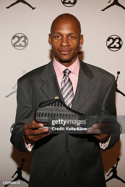 Ray Allen of the Boston Celtics on the Jordan Brand House of 23 event, celebrating the launch of the Air Jordan 23 during All-Star Weekend on...