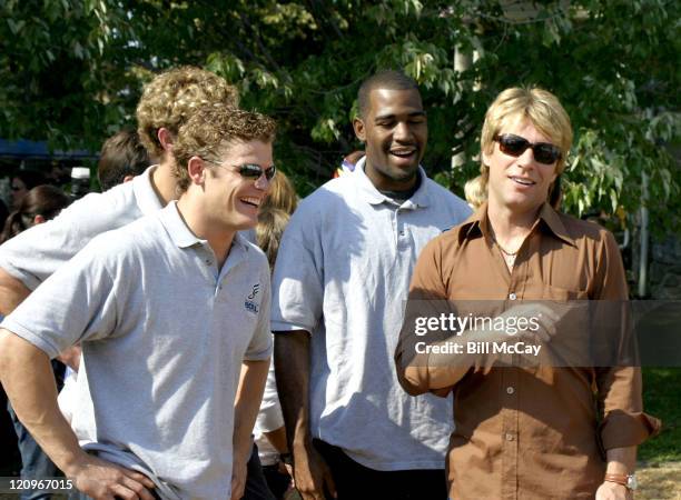 Jon Bon Jovi, co-owner of Philadelphia Soul, shares a few laughs with some of the cast members of MTV's "Real World: Philadelphia"
