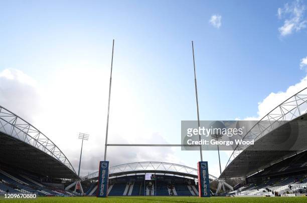General view inside the stadium ahead of the Betfred Super League match between Huddersfield Giants and Wigan Warriors at John Smith's Stadium on...