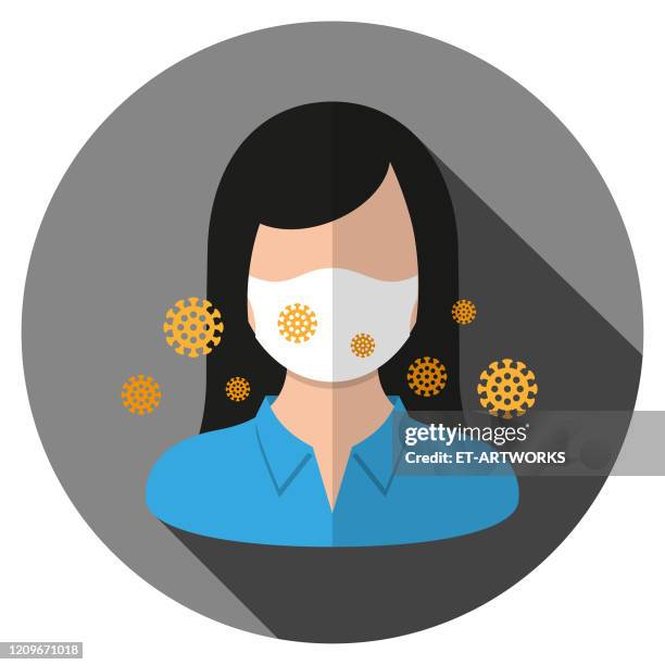 illustrations, cliparts, dessins animés et icônes de coronavirus - femme d’affaires portant le masque de visage - face mask coronavirus