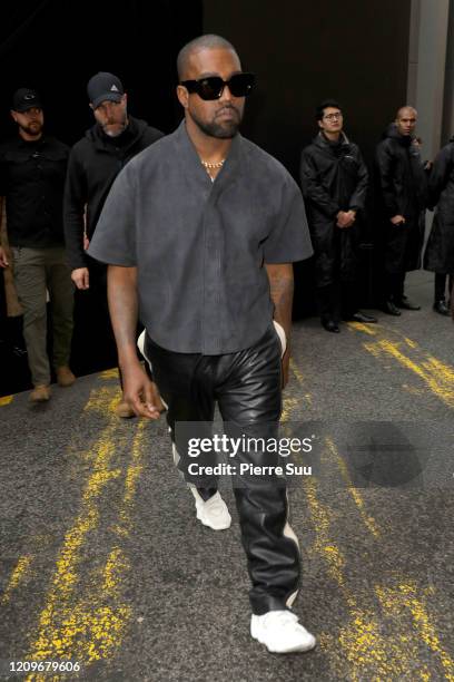 Kanye West attends the Balenciaga show as part of the Paris Fashion Week Womenswear Fall/Winter 2020/2021 on March 01, 2020 in Paris, France.