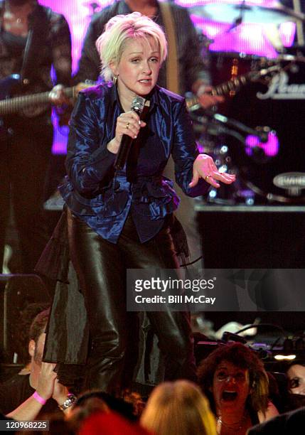 Cyndi Lauper during VH1's "Decades Rock Live" Honors Cyndi Lauper - November 11, 2005 at Trump Taj Mahal in Atlantic City, New Jersey, United States.