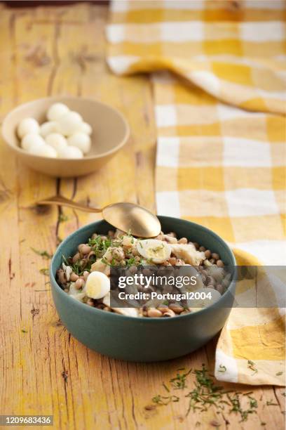 tuna salad with friar beans. - tuna salad stock pictures, royalty-free photos & images