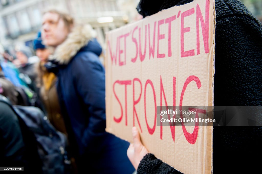 Climate Conscious Groups Unite To Protest For The Wet'Su'Wetan Against The TC Energy Coastal GasLink Gas Pipeline In Canada