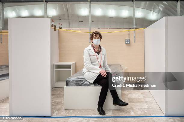 Dr. Laureen Hill, Chief Operating Officer of New York-Presbyterian/Columbia University Irving Medical Center at Northern Manhattan Field Hospital on...