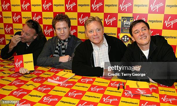 New Order during VIP Opening of the New Virgin Megastore in Manchester at Arndale Centre in Manchester, Great Britain.