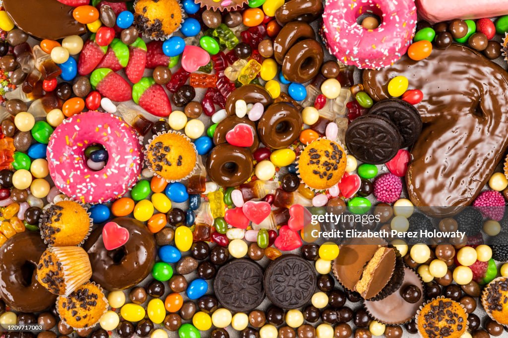 Still life of sweets and goodies