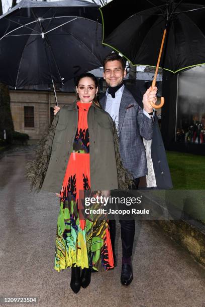 Olivia Palermo and Johannes Huebl attend the Valentino show as part of the Paris Fashion Week Womenswear Fall/Winter 2020/2021 on March 01, 2020 in...