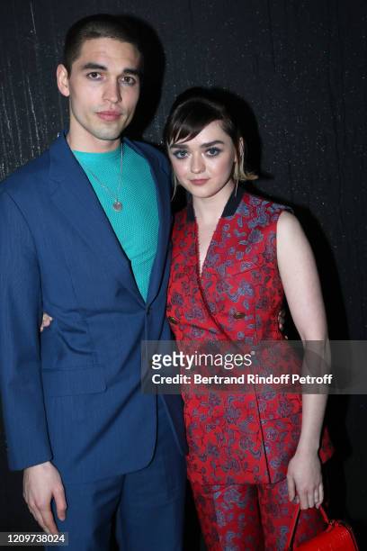 Maisie Williams and her boyfriend Reuben Selby attend the Givenchy show as part of the Paris Fashion Week Womenswear Fall/Winter 2020/2021 on March...