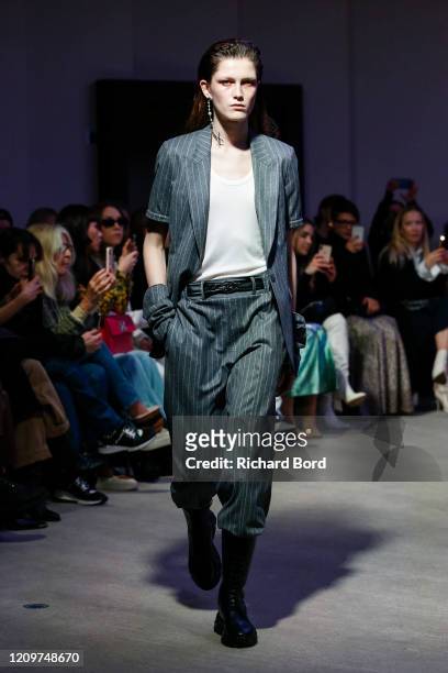 Model walks the runway during the Each x Other show as part of the Paris Fashion Week Womenswear Fall/Winter 2020/2021 at Elysees Biarritz on March...