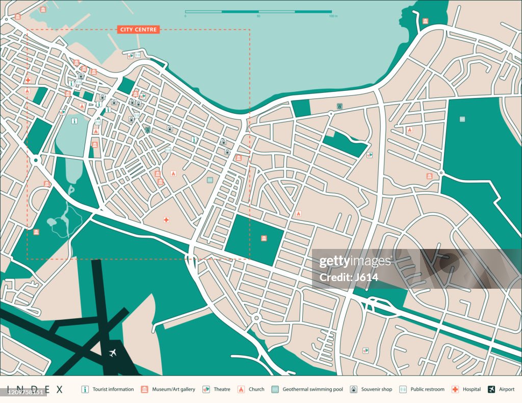 Mapa turístico de Reikiavik