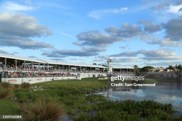 Scenic view of the 16th hole during the final round of the Honda Classic at PGA National Resort and Spa Champion course on March 01, 2020 in Palm...