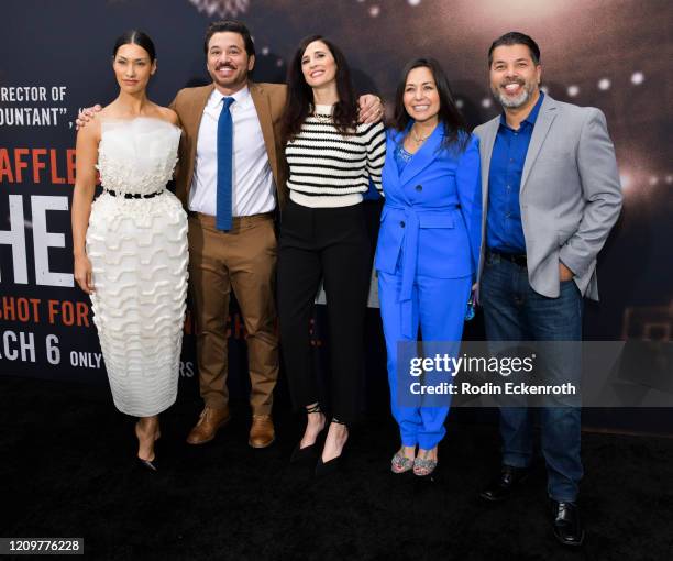 Janina Gavankar, Al Madrigal, Michaela Watkins, Yeniffer Behrens and Sal Velez Jr. Attend the Premiere of Warner Bros Pictures' " The Way Back" at...