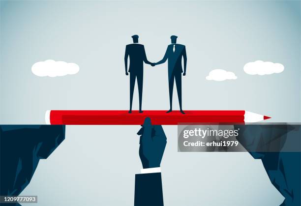 illustrazioni stock, clip art, cartoni animati e icone di tendenza di comunicazione - cartoon bridge