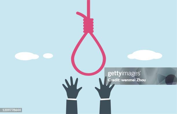 despair - noose stock illustrations