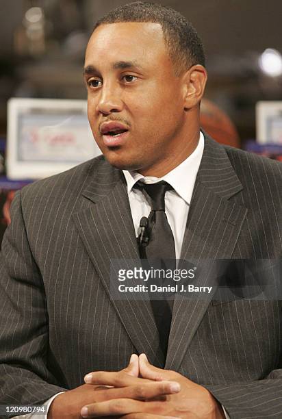 John Starks during John Starks Signs His Book "John Starks: My Life" at the NBA Store in New York City - July 21, 2005 at NBA Store in New York City,...