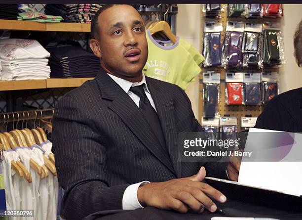 John Starks during John Starks Signs His Book "John Starks: My Life" at the NBA Store in New York City - July 21, 2005 at NBA Store in New York City,...